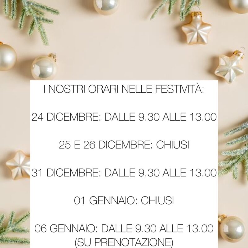 OPENING HOURS DURING THE CHRISTMAS HOLIDAY 2022