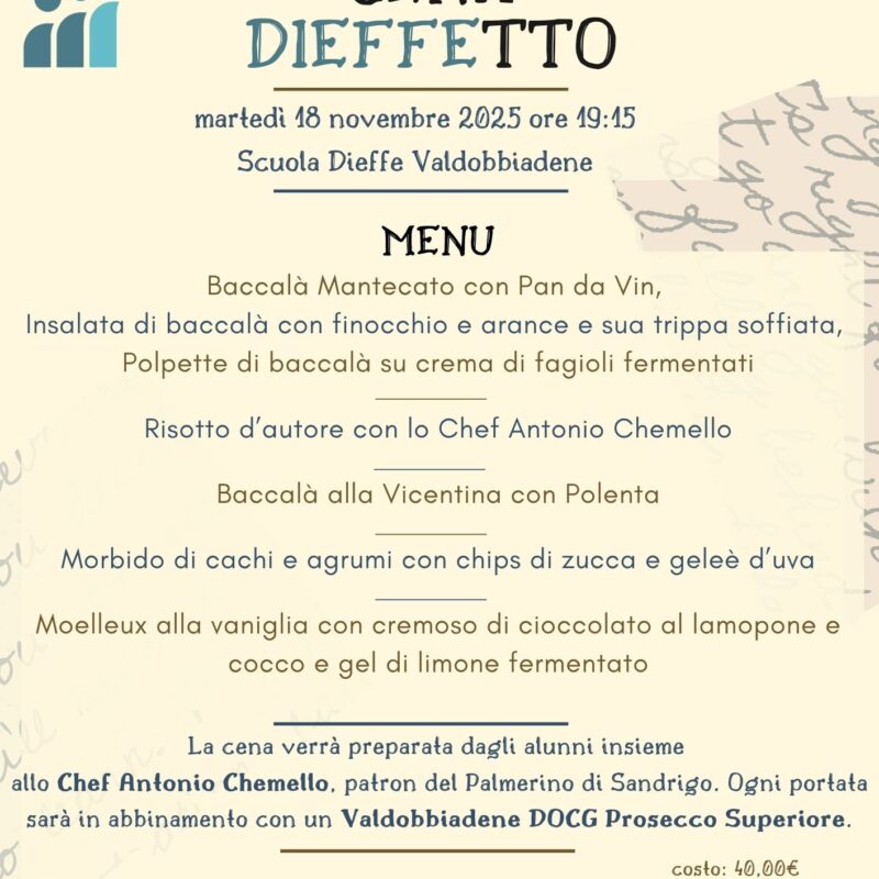 I nostri Valdobbiadene DOCG alla CENA DIEFFETTO 25